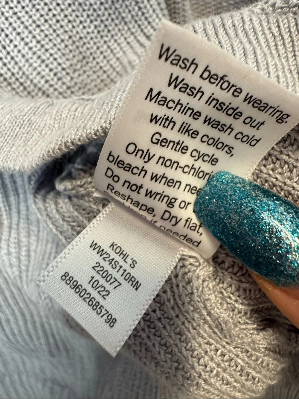 Nine West Light Blue Open-Front Women's Cardigan Sweater